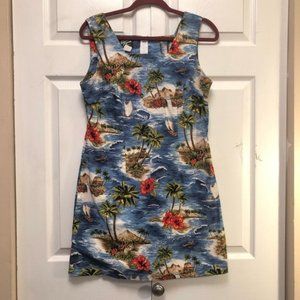 Vintage Shannon Marie Hawaiian Print Dress